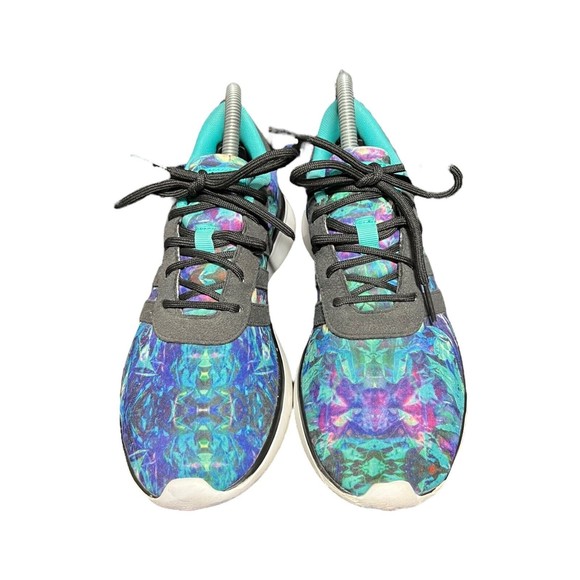 Adidas Lite Racer Running Shoes Blue Low Top Abstract Lace Up Womens 6 (AW5396) - Picture 2 of 11